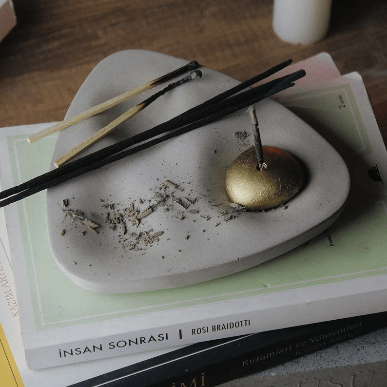 "TOPOGRAPHY" Sculptural Concrete Incense Burner