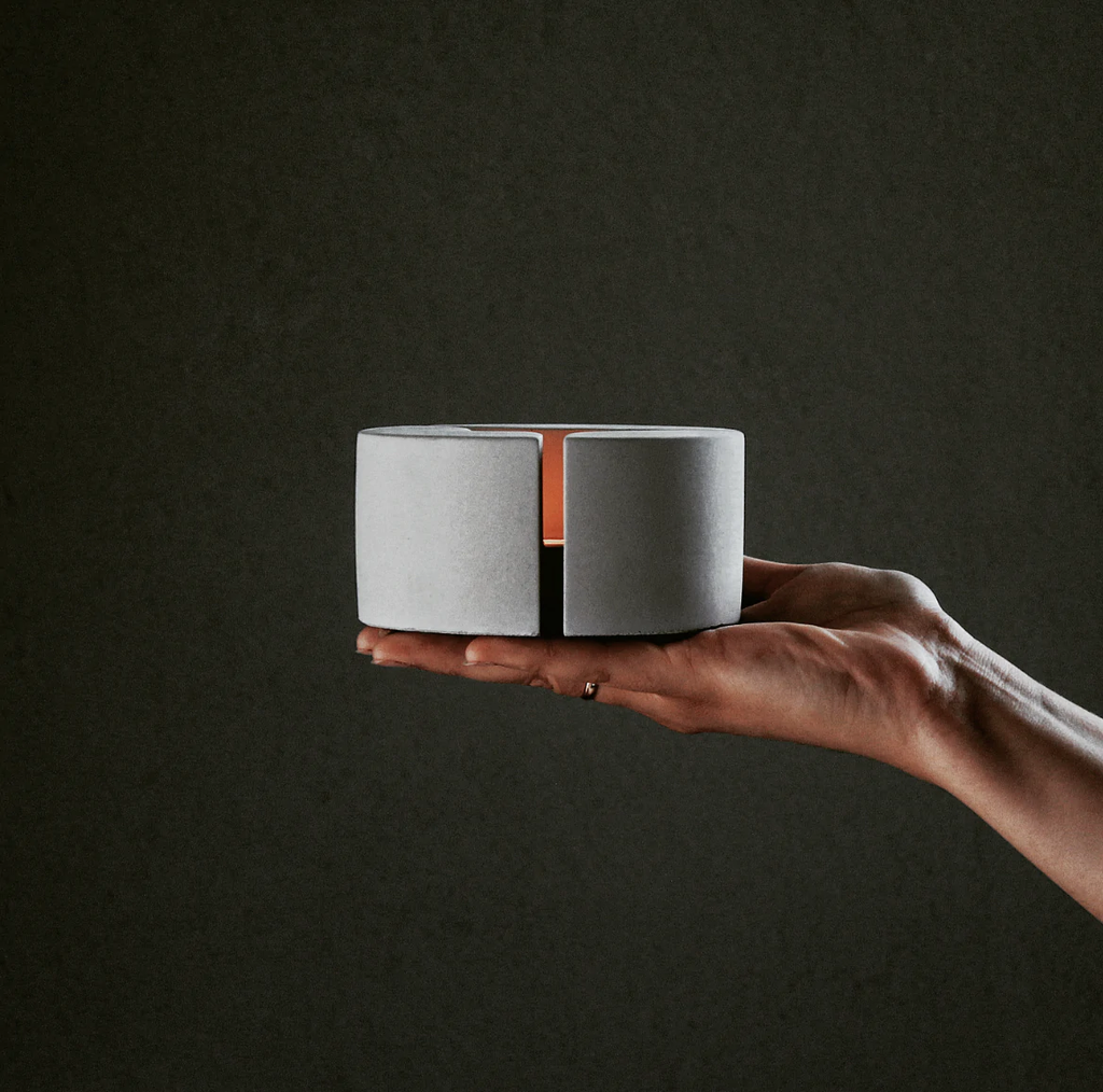 "LEAK" Sculptural Concrete Candle Warmer