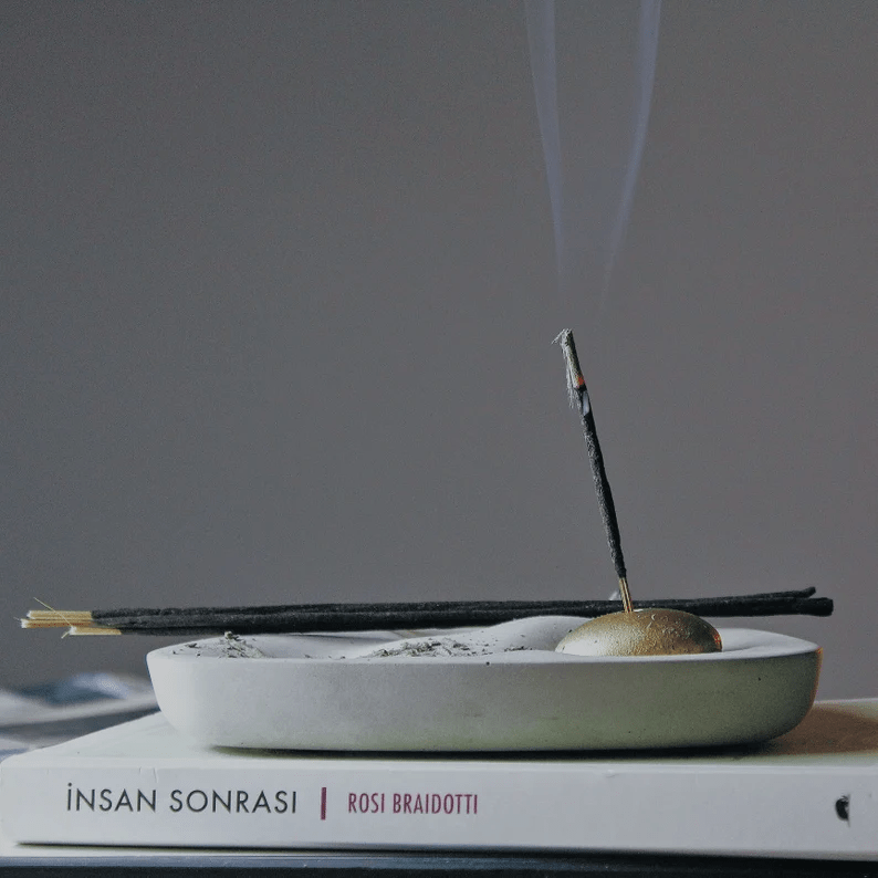 "TOPOGRAPHY" Sculptural Concrete Incense Burner