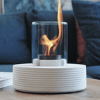 PURE FIRE V3 Sculptural Concrete Tabletop Fireplace