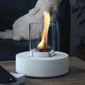 PURE FIRE V3 Sculptural Concrete Tabletop Fireplace