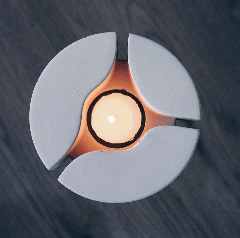 "LEAK" Sculptural Concrete Candle Warmer