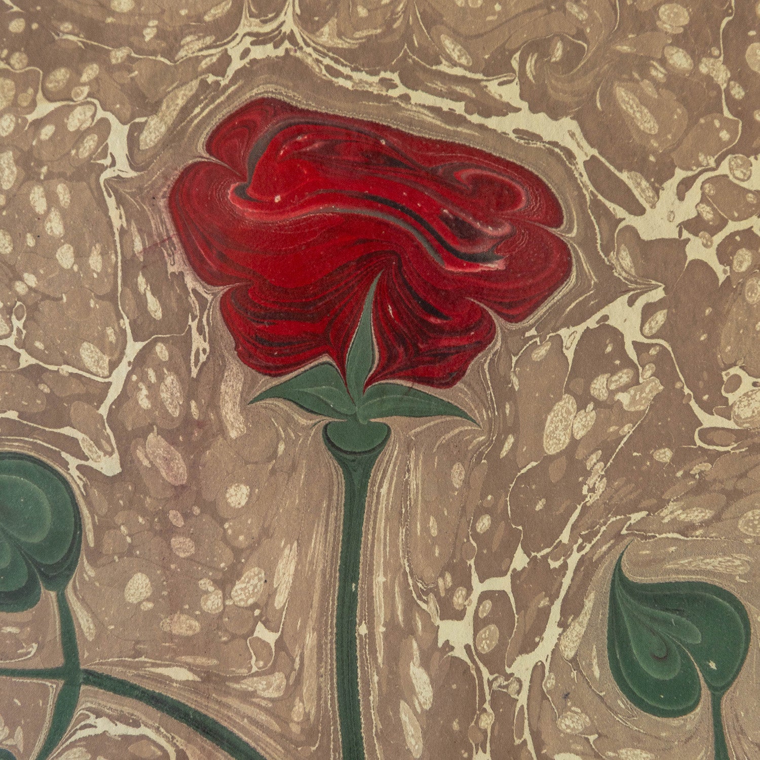 “Red Rose” – Handmade Ebru Art Painting