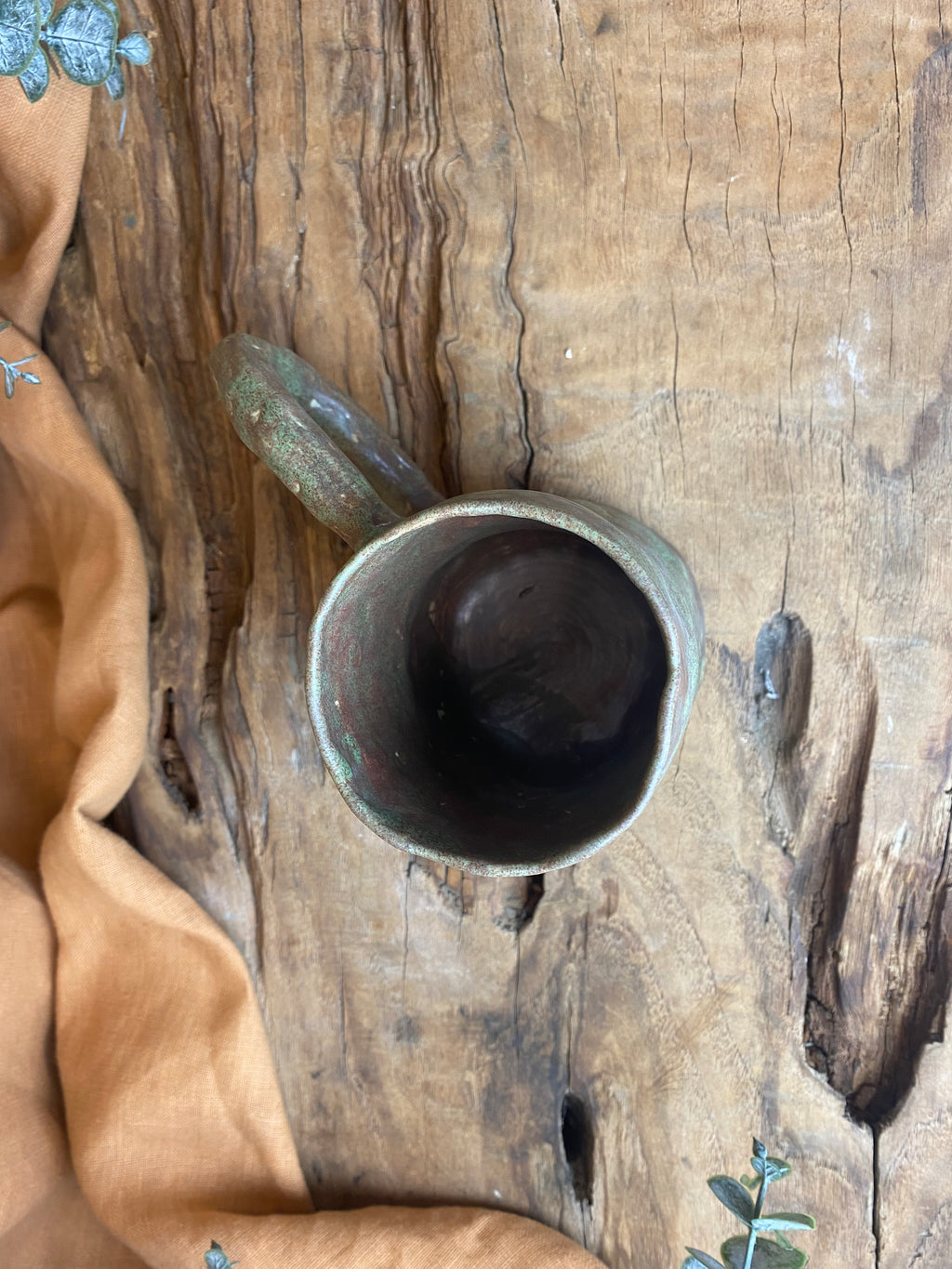 100% Handmade Rustic Vintage Stoneware Mug