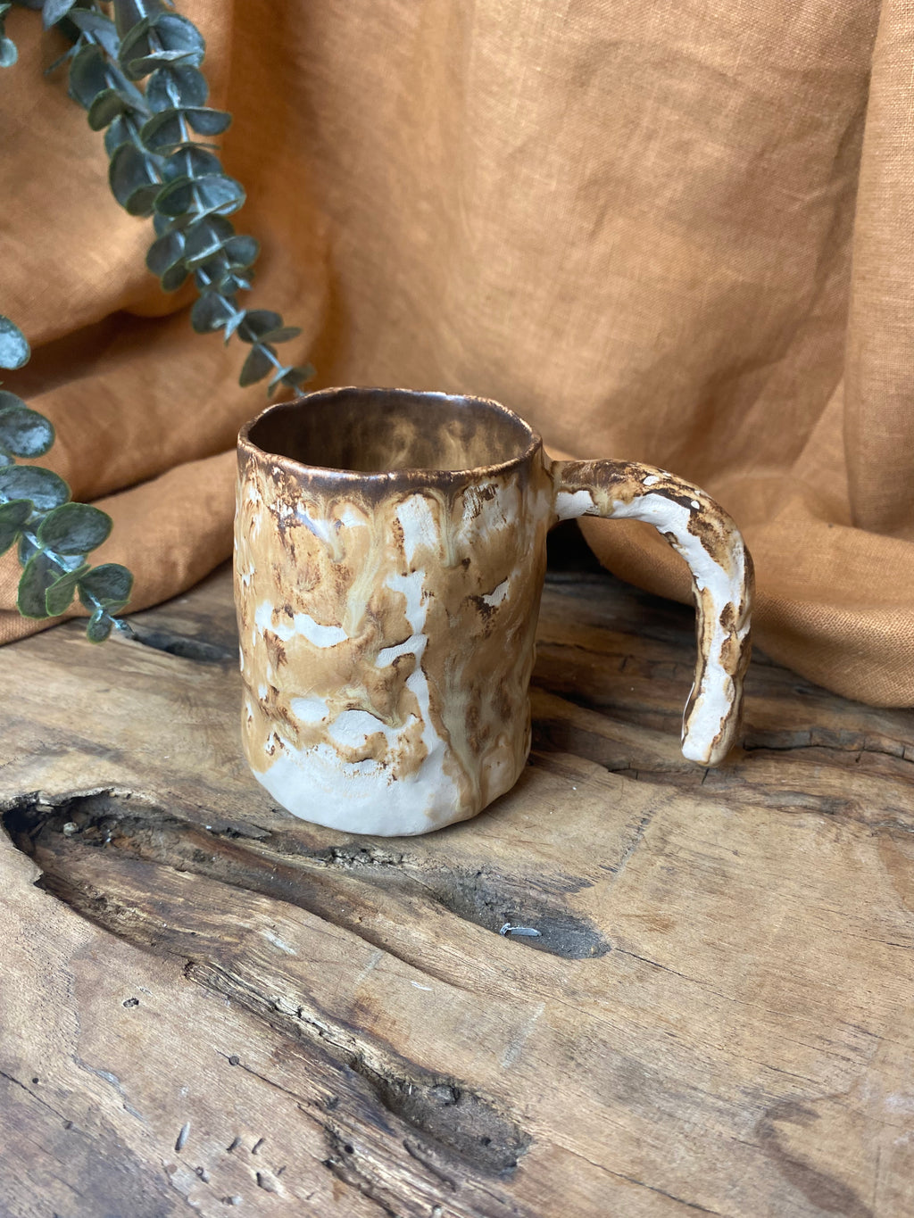 100% Handmade Rustic Vintage Stoneware Mug