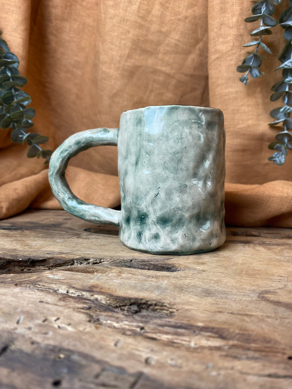 100% Handmade Rustic Vintage Stoneware Mug