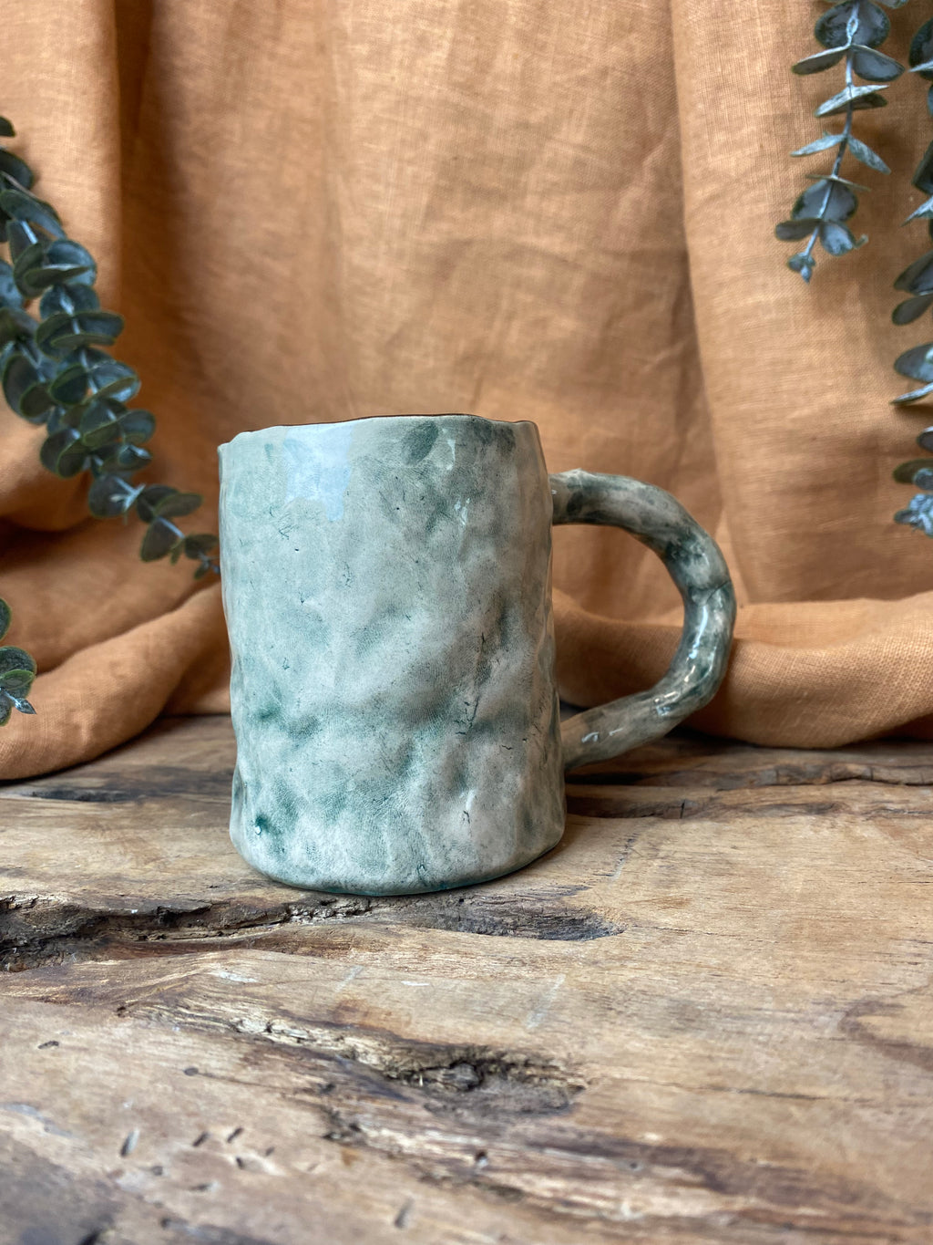 100% Handmade Rustic Vintage Stoneware Mug