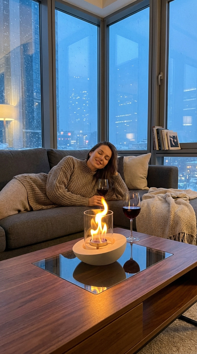 "V4" PURE-Fire Concrete Fireplace