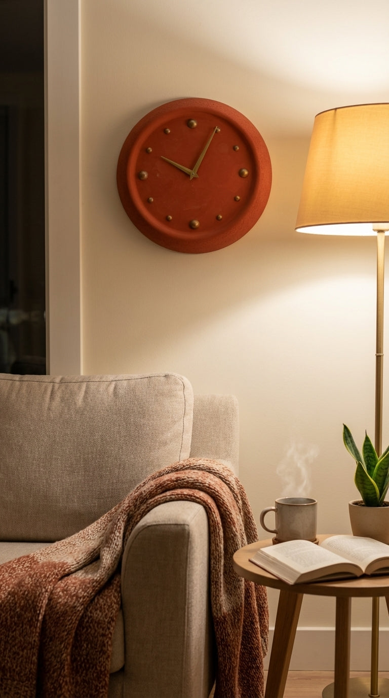 TABART SOVO Concrete Wall Clock – Minimal Modern Designer Clock