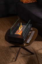 BLACK IRON V2 Sculptural Metal Tabletop Fireplace