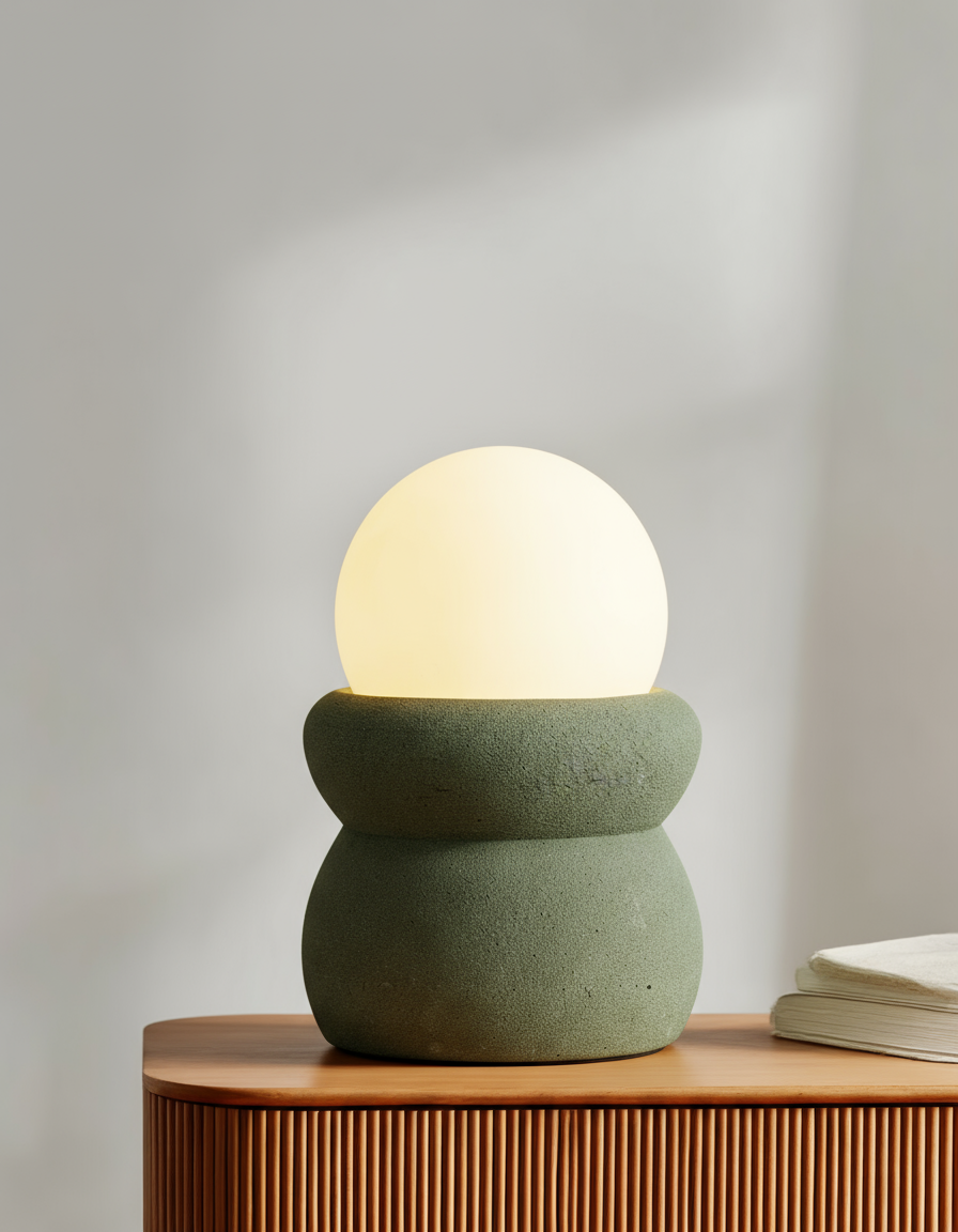 BOVO Sculptural Concrete Table Lamp