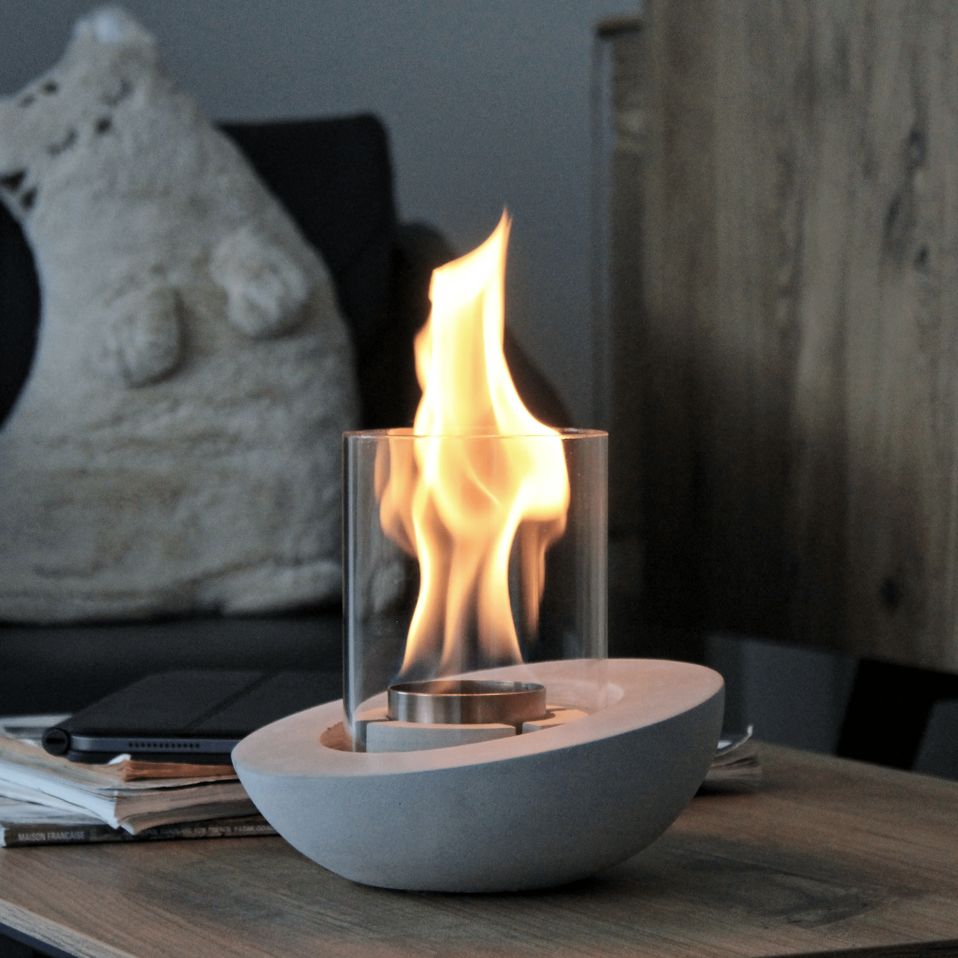 "V4" PURE-Fire Concrete Fireplace