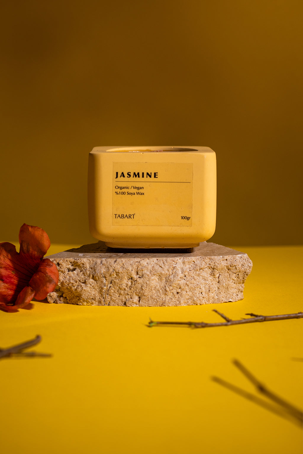 100% Soya Wax Organic Concrete Candle & Planter