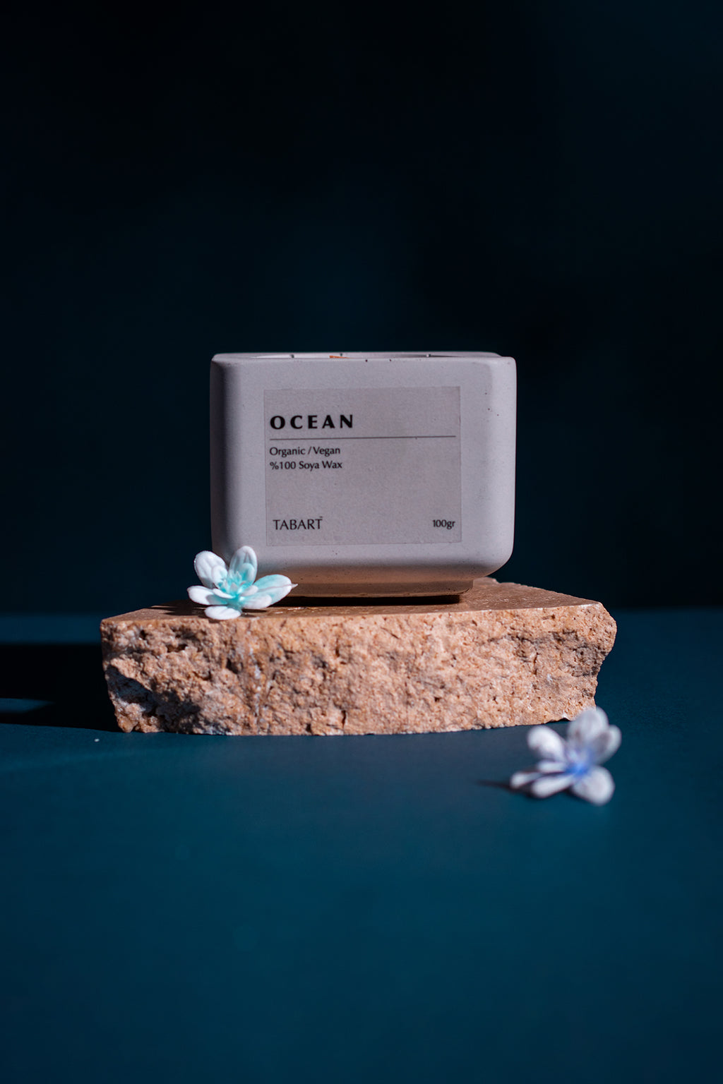 100% Soya Wax Organic Concrete Candle & Planter