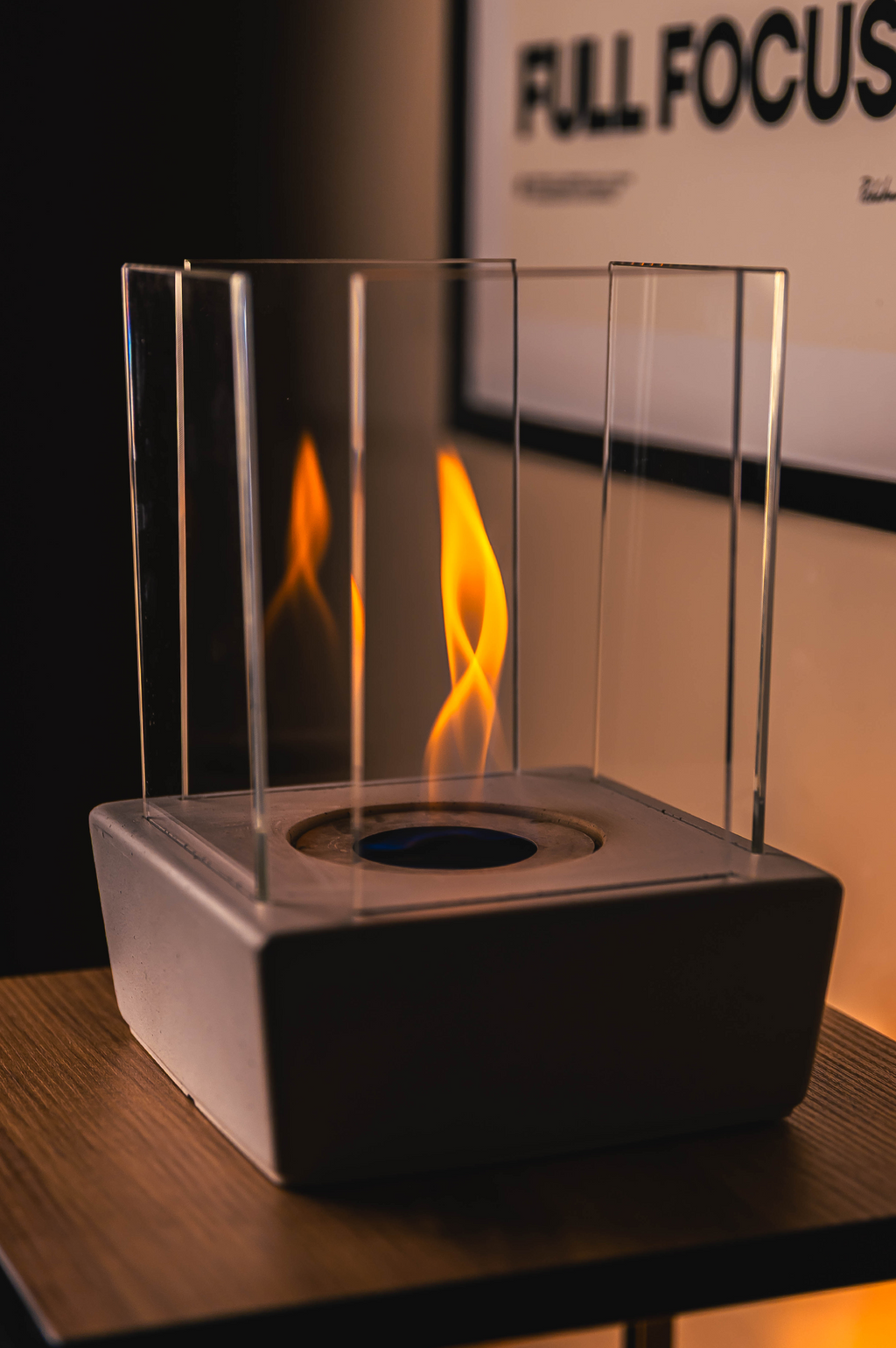 "V6" PURE-Fire Concrete Fireplace