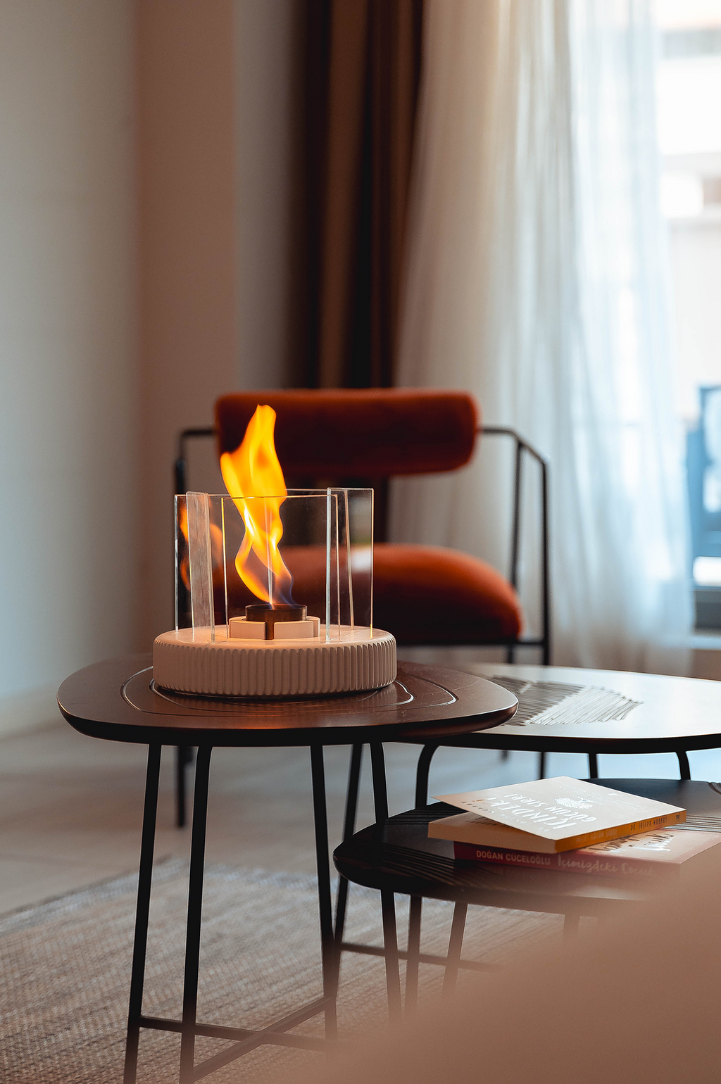 TWIST FIRE V2 Sculptural Tabletop Fireplace