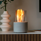PURE FIRE V5 Sculptural Concrete Tabletop Fireplace