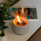 PURE FIRE V5 Sculptural Concrete Tabletop Fireplace