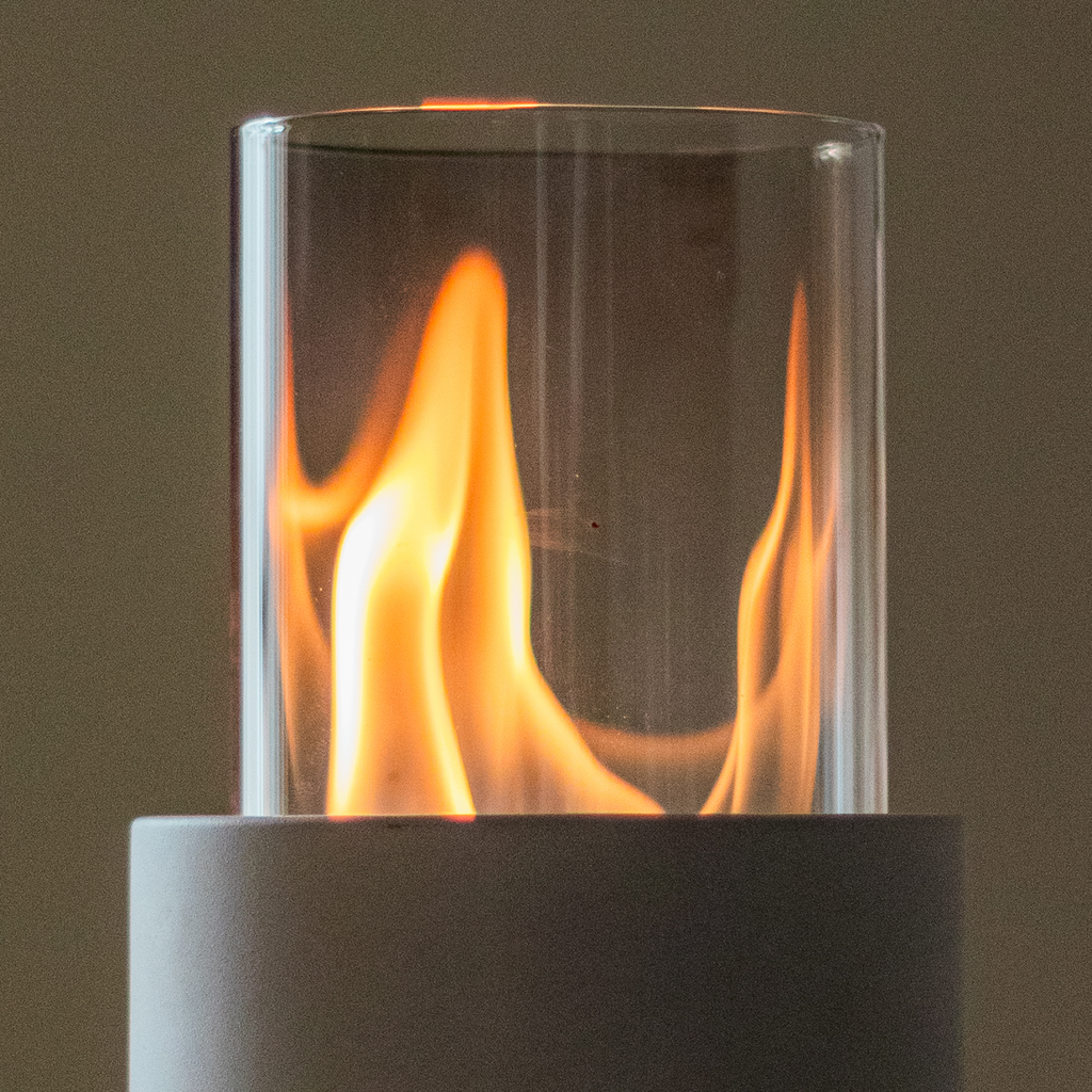 PURE FIRE V5 Sculptural Concrete Tabletop Fireplace